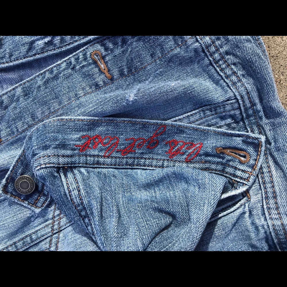 🌸🌈🍀 American Eagle distressed denim jacket - Picture 4 of 12